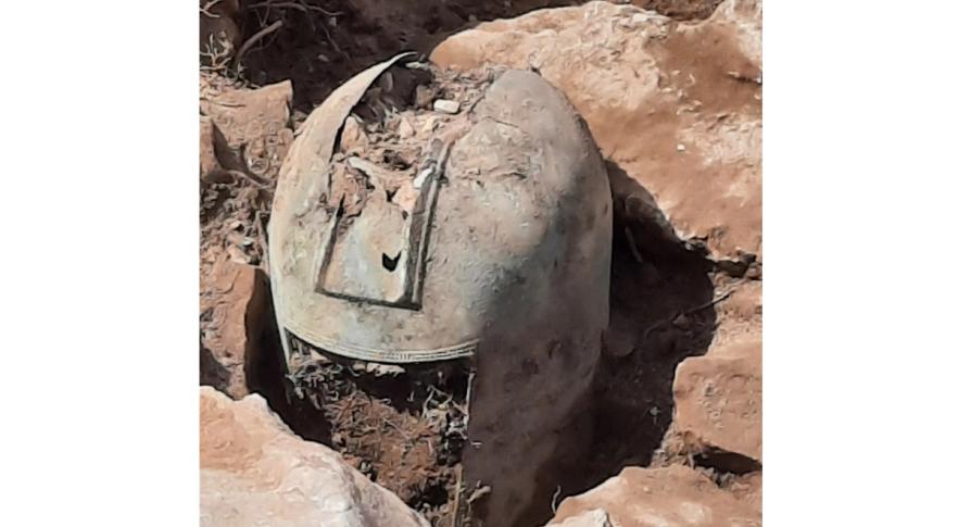 Capacete encontrado na Grécia